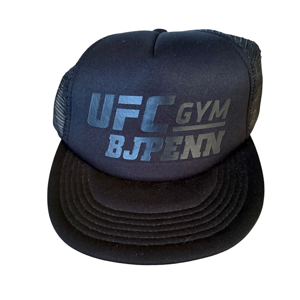 NWT UFC Gym BJ Penn Black‎ Trucker Hat Baseball Cap Adjustable MMA